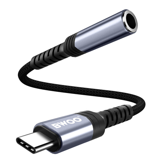 Audioadapter USB-C - 3.5mm BWOO BZ47, Schwarz