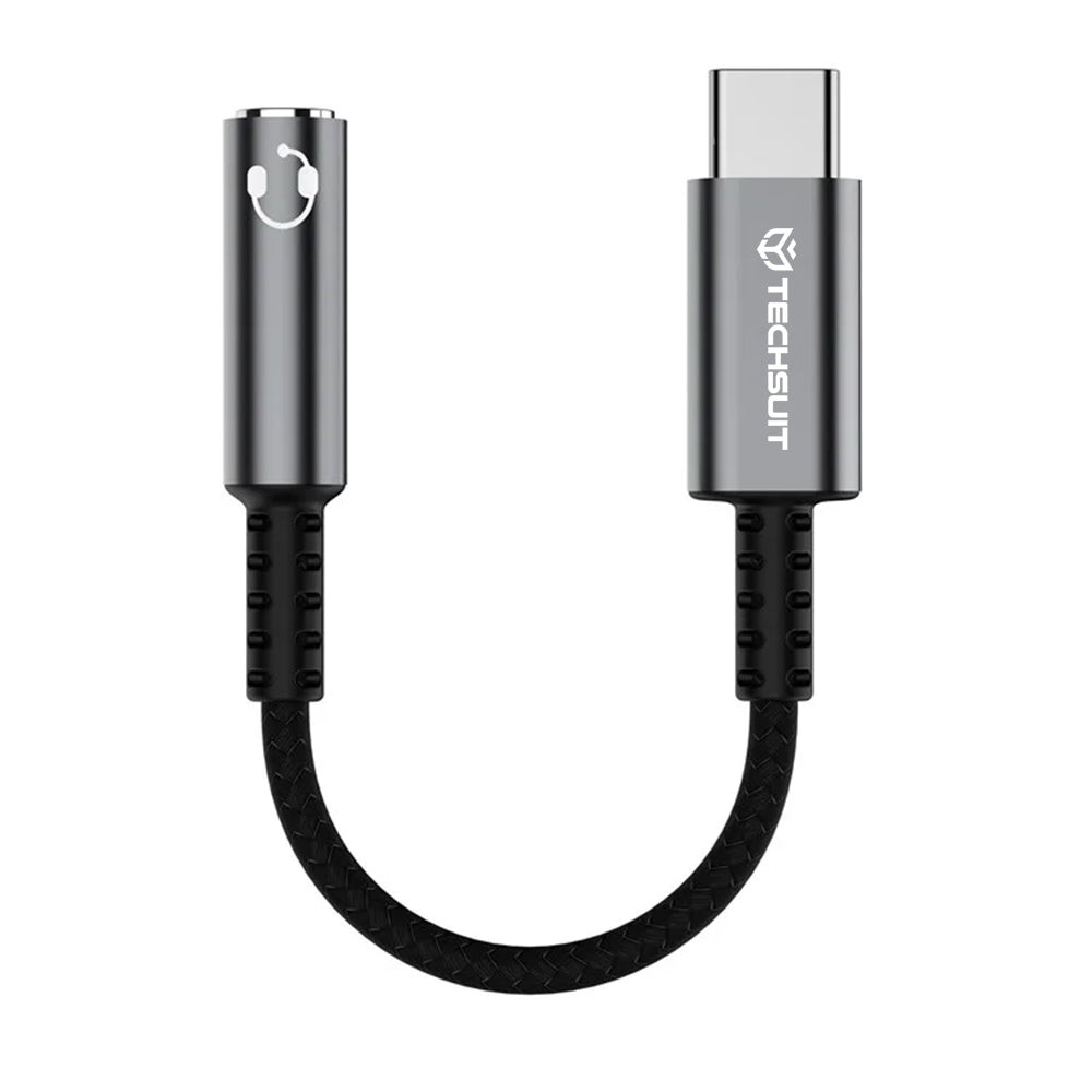 Audioadapter USB-C - 3,5mm Techsuit AC14 SonicPiX, Grau