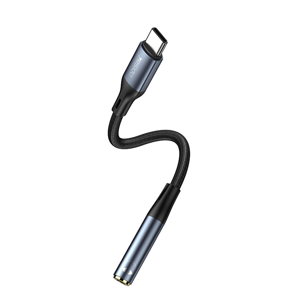 USB-C to 3.5mm Audio Adapter Yesido YAU38, Black