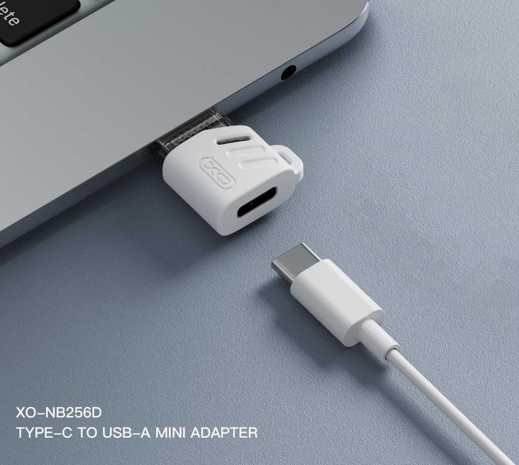 USB-C - USB-A Daten- und Ladeadapter XO Design NB256D, Weiß