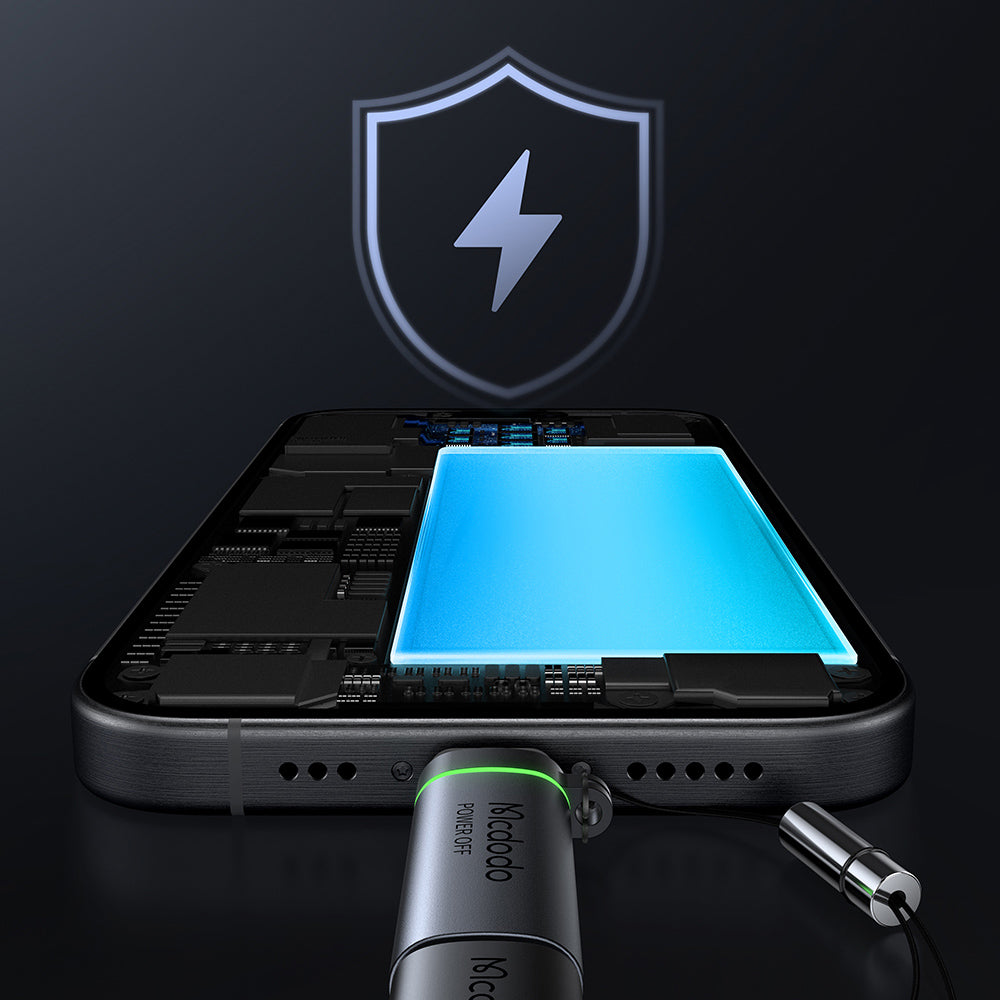 Daten- und Ladeadapter Lightning - USB-C McDodo OT-6010 Power Off, Schwarz
