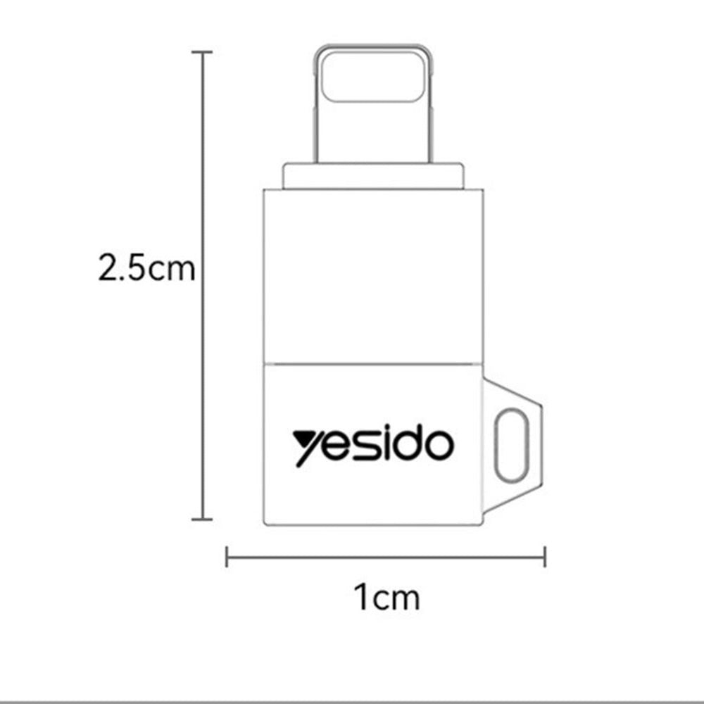 Daten- und Ladeadapter microUSB - Lightning Yesido GS30, Grau