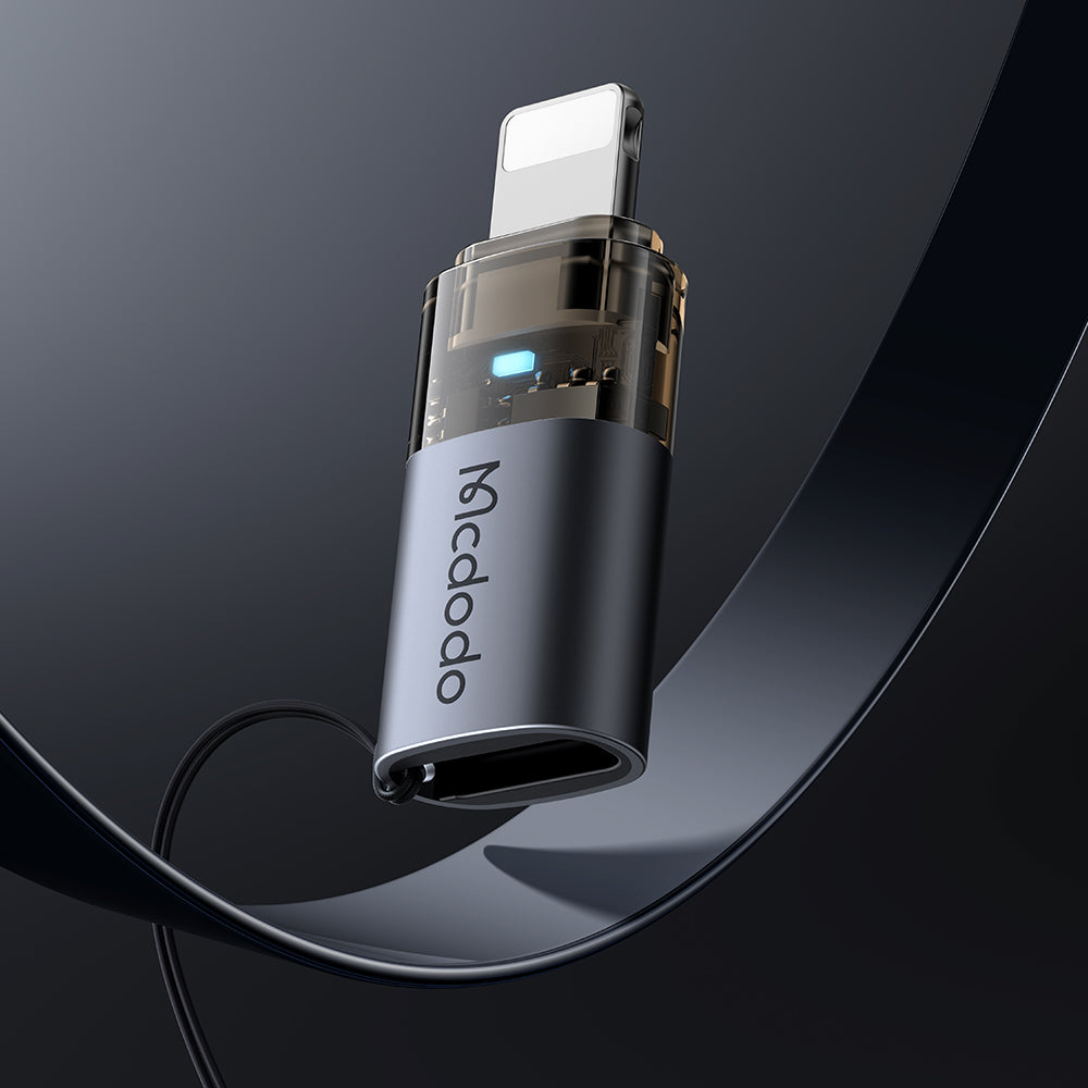 USB-C - Lightning McDodo OT-7630 Daten- und Ladeadapter, Schwarz