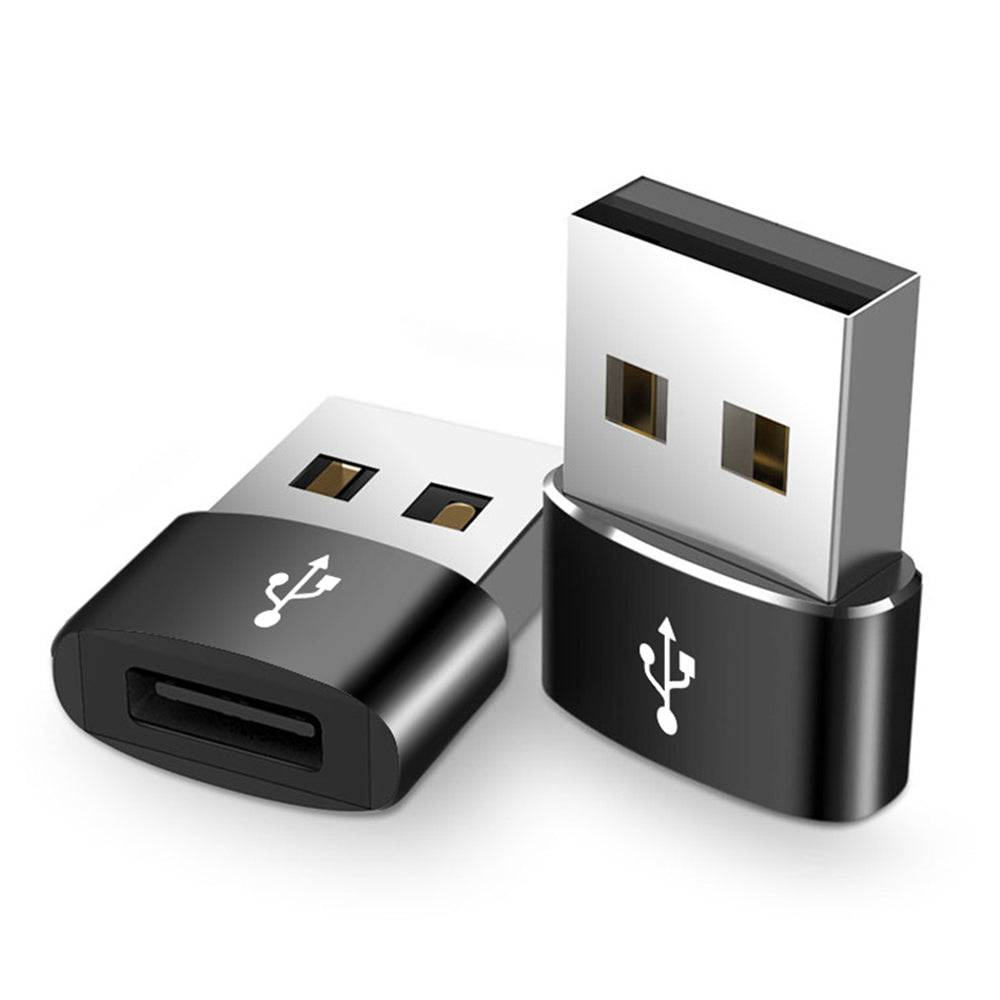 USB-C - USB-A Daten- und Ladeadapter Techsuit, Schwarz