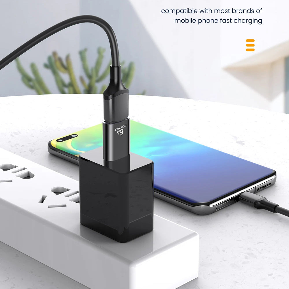 OTG USB-C to USB-A Techsuit A2 HyperPort Adapter, Black Orange