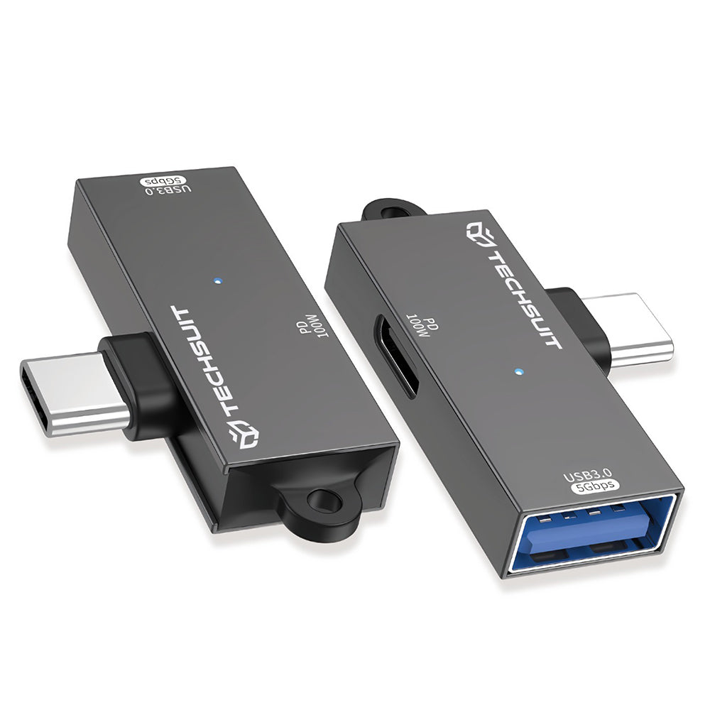 OTG Adapter USB-C - USB-A Techsuit A21, Grau