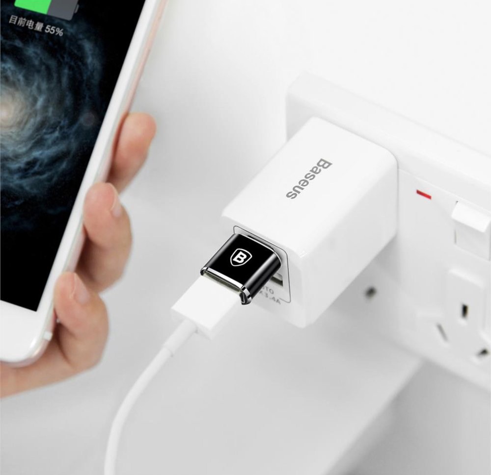 OTG Adapter USB-C - USB-A Baseus, Schwarz CATOTG-01