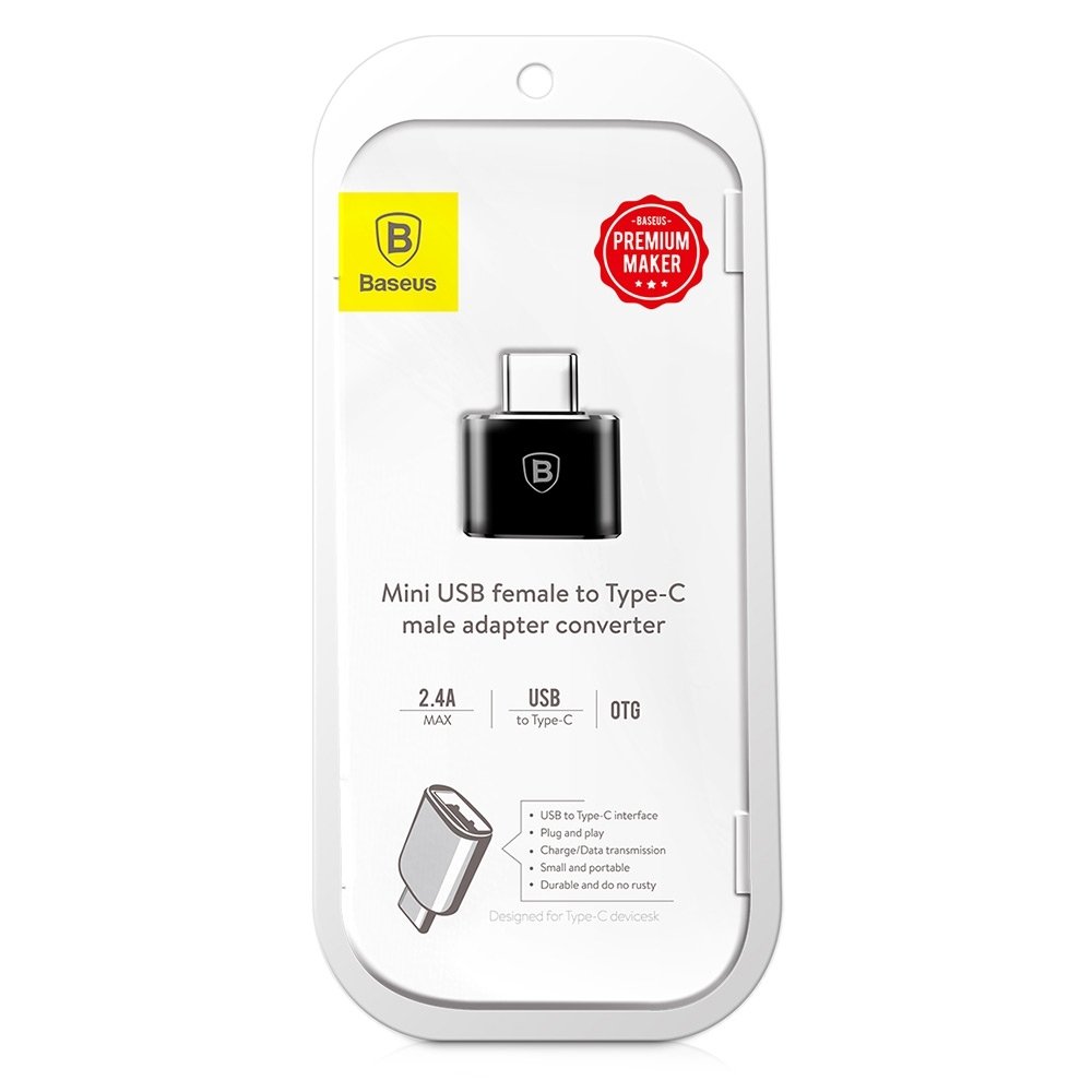 OTG Adapter USB-C - USB-A Baseus, Schwarz CATOTG-01