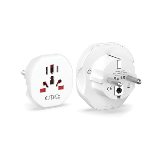 Netzwerkadapter Tech-Protect US / UK / AU / AU / FI / CN - Europa, Weiß
