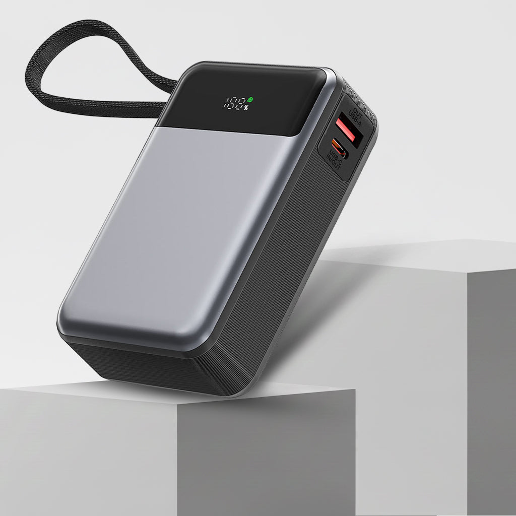 Externer Akku Acefast M21, 20000mAh, 65W, QC + PD, 1 x USB-A - 2 x USB-C, Schwarz