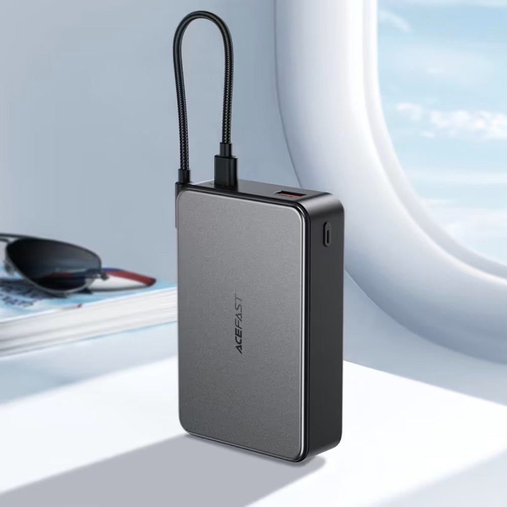 Externer Akku Acefast M29, 20000mAh, 22.5W, QC + PD, 1 x USB-A - 2 x USB-C, Schwarz