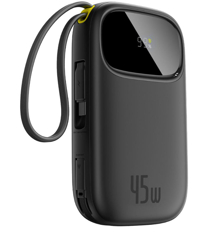 Externe Batterie Baseus EnerFill FC31 Qpow 3, 10000mAh, 45W, QC + PD, 1 x USB-A - 3 x USB-C, Schwarz P10082102123-00