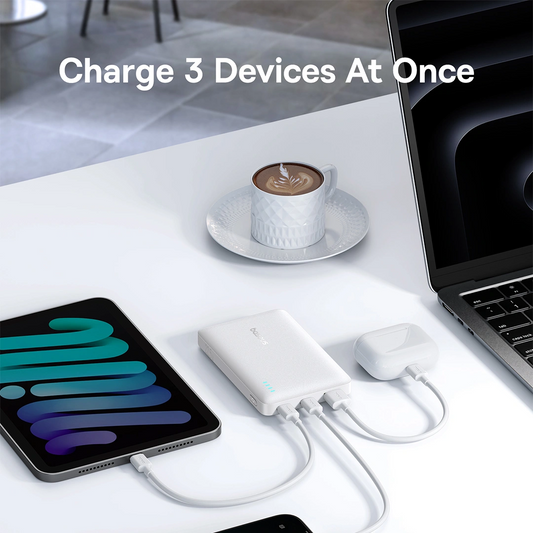 Externer Akku Baseus EnerFill FP21, 10000mAh, 22.5W, QC + PD, 1 x USB-A - 2 x USB-C, Weiß P1008210D213-00