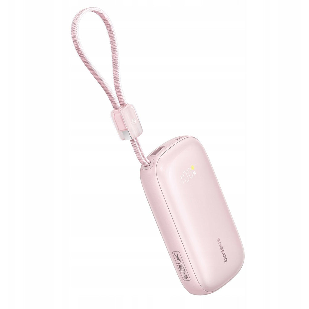 Externer Akku Baseus EnerFill FC21 Qpow 3 Ultra, 10000mAh, 45W, QC + PD, 1 x USB-A - 1 x USB-C, Rosa E0027Q02