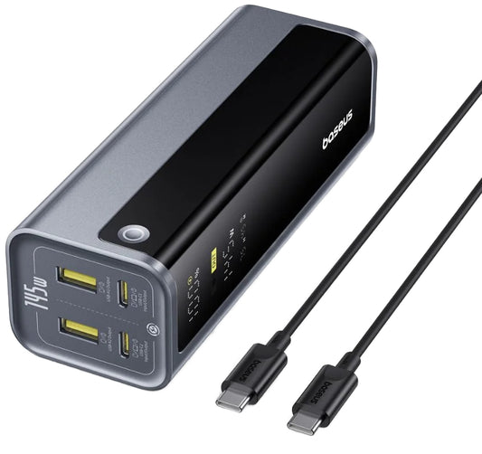 Externer Akku Baseus EnerGeek GP12, 20800mAh, 145W, QC + PD, 2 x USB-A - 2 x USB-C, Grau P10082109813-00