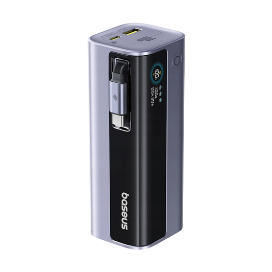 Externer Akku Baseus EnerGeek GR11, 10000mAh, 100W, QC + PD, 1 x USB-A - 2 x USB-C, Grau E0027A01