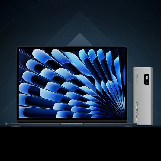 Cuktech P+ No.15 External Battery, 20000mAh, 150W, QC + PD, 1 x USB-A - 2 x USB-C, Grey CUKPB200GLBK