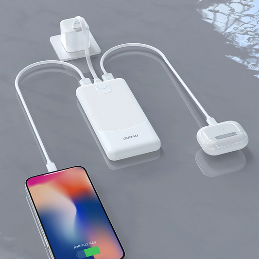 Externer Akku Dudao K10Pro, 20000mAh, 12W, 2 x USB-A, Weiß