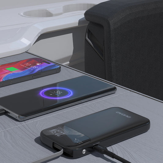 Dudao K31 External Battery, 10000mAh, 22.5W, PD, 2 x USB-C, Black