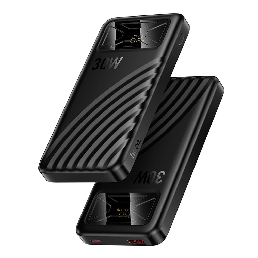 HOCO Q42 External Battery, 10000mAh, 30W, QC + PD, 1 x USB-A - 1 x USB-C, Black