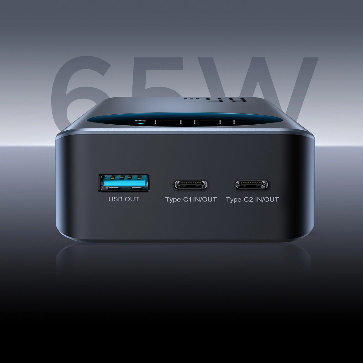 Externer Akku Joyroom JR-PBF05, 30000mAh, 65W, QC + PD, 1 x USB-A - 2 x USB-C, Schwarz