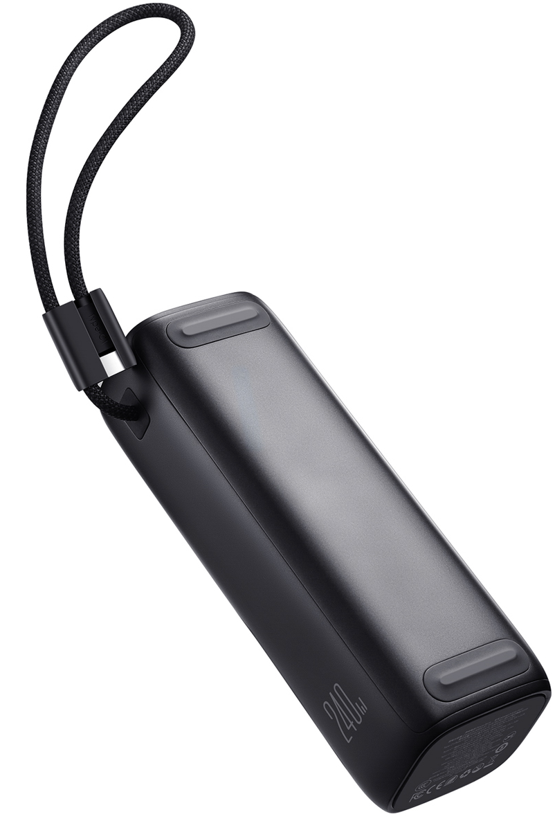 Joyroom PODIX PR70 Powerbank, 25000 mAh, 240 W, QC + PD, 1 x USB-A – 3 x USB-C, Schwarz