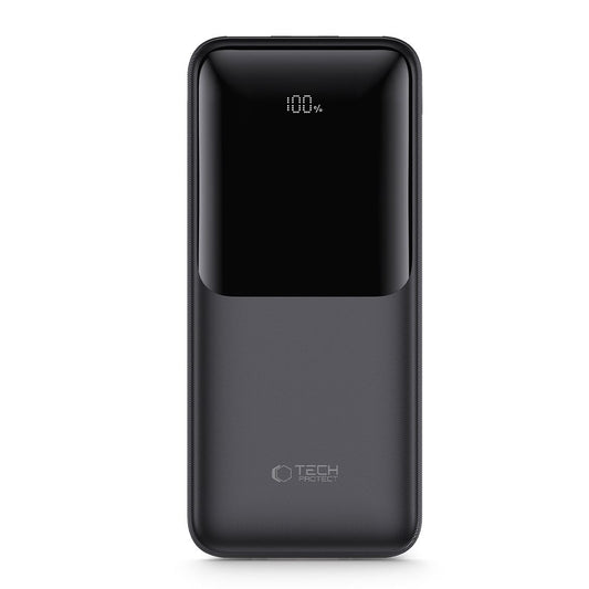 Externer Akku Tech-Protect PB01, 10000mAh, 22.5W, QC + PD, 1 x USB-C - 2 x USB-A, Schwarz