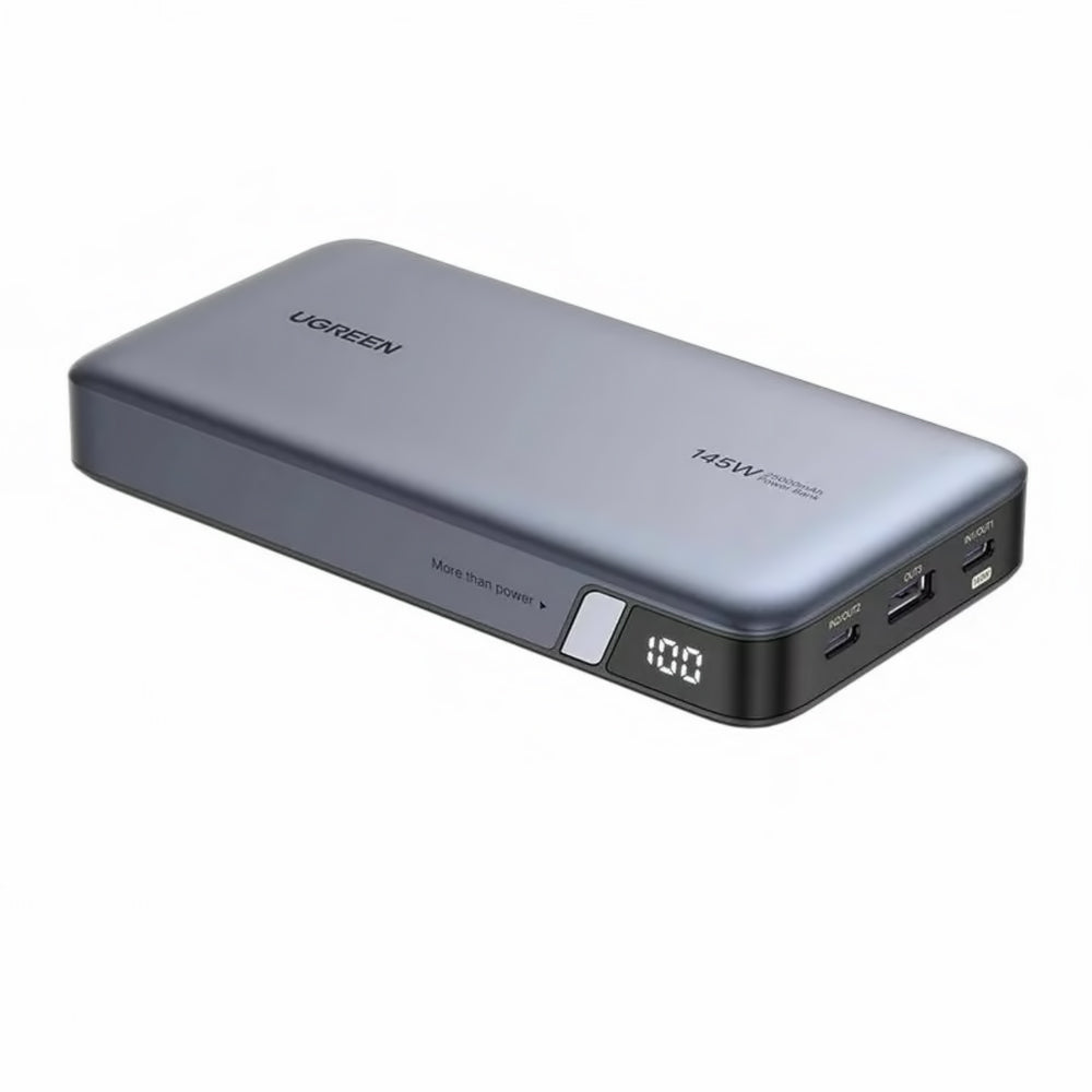 Externer Akku UGREEN PB205, 25000mAh, 145W, QC + PD, 1 x USB-A - 2 x USB-C, Grau