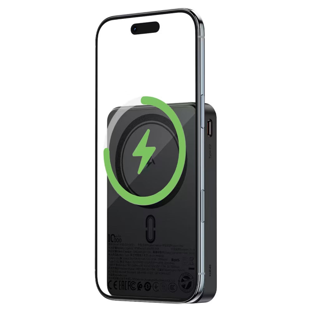 Externer Wireless Akku Acefast M31, 10000mAh, 22.5W, QC + PD + FQI, 1 x QI - 1 x USB-A - 2 x USB-C, Schwarz