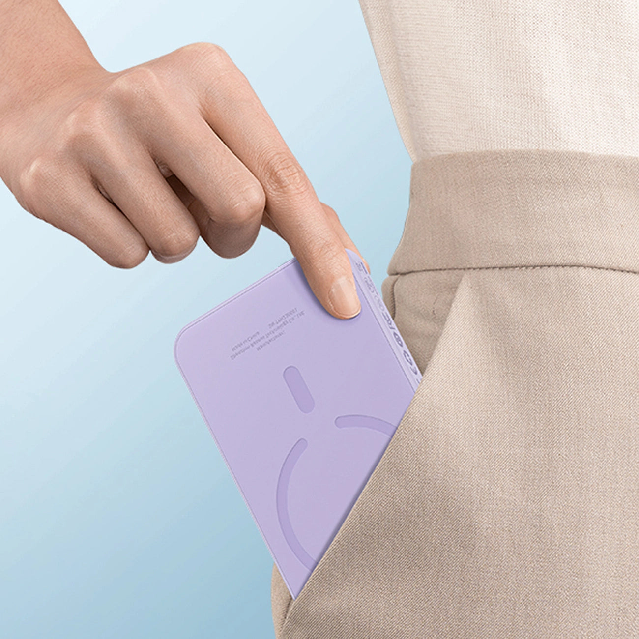 Externer Wireless-Akku Baseus Magnetic Mini, 5000mAh, 20W, PD + FQI, 1 x QI - 1 x USB-C, Lila P10022107513