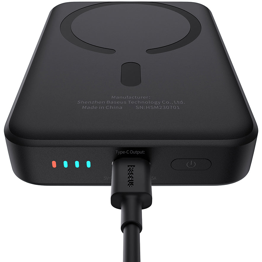 Baseus Magnetic Mini Powerbank 10000mAh | 20W PD & Qi | Schwarz