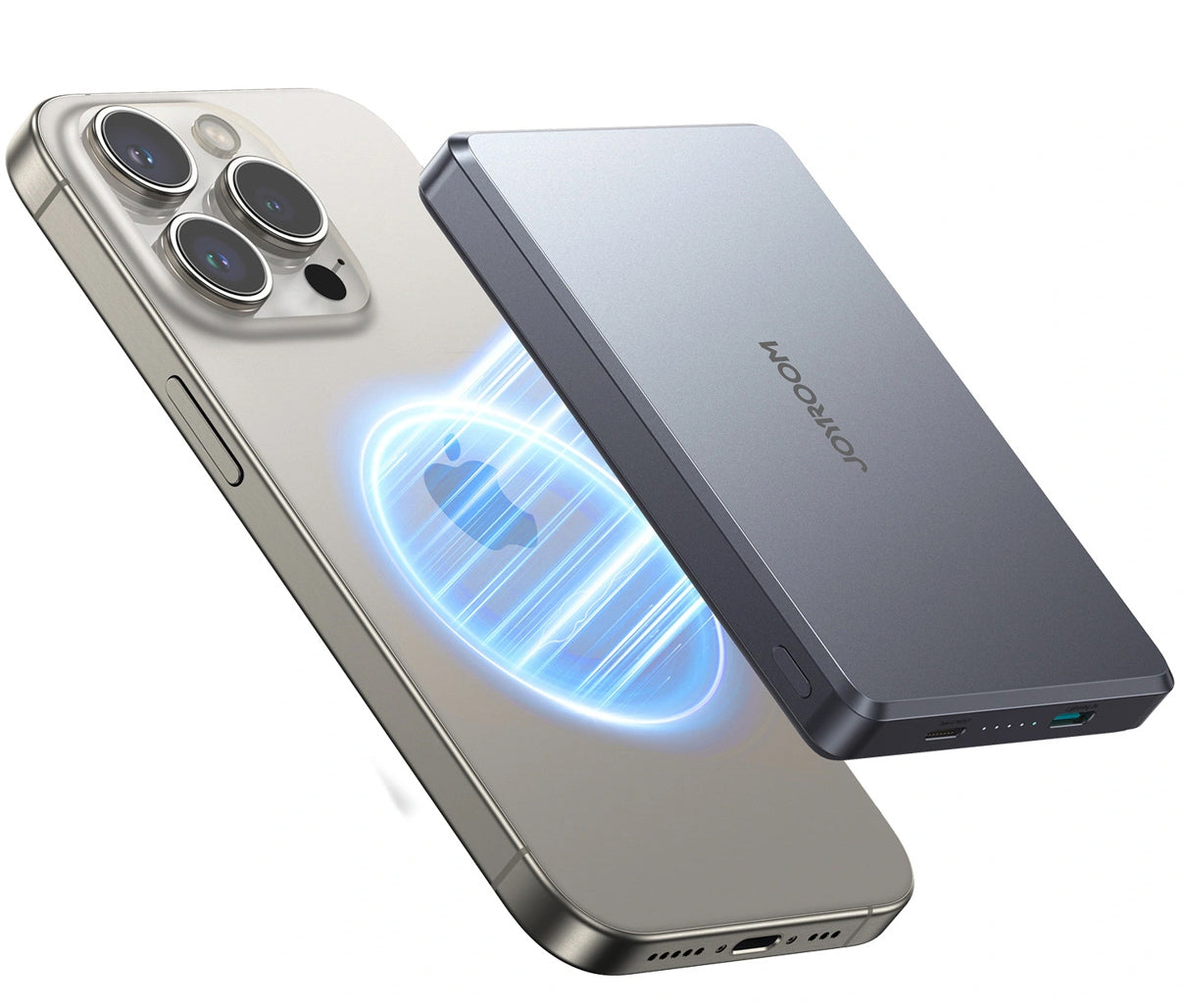 Wireless Powerbank Joyroom JR-PBM08 Pro, 10000mAh, 22,5W, PD + FQI, 1 x QI - 2 x USB-C, Grau