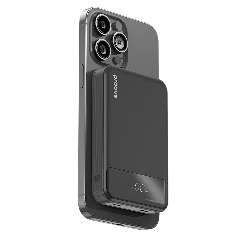 Externer Wireless-Akku Proove Hoodman, 10000mAh, 20W, PD + FQI, 1 x QI - 1 x USB-C, Schwarz PBH120010001