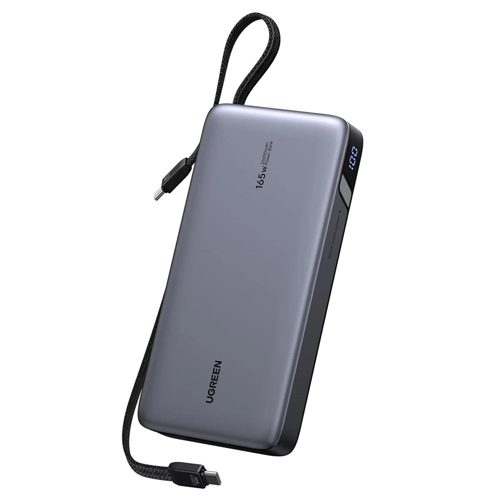 Externer Akku UGREEN PB726 (55995B), 25000mAh, 165W, QC + PD, 1 x USB-A - 3 x USB-C, Grau