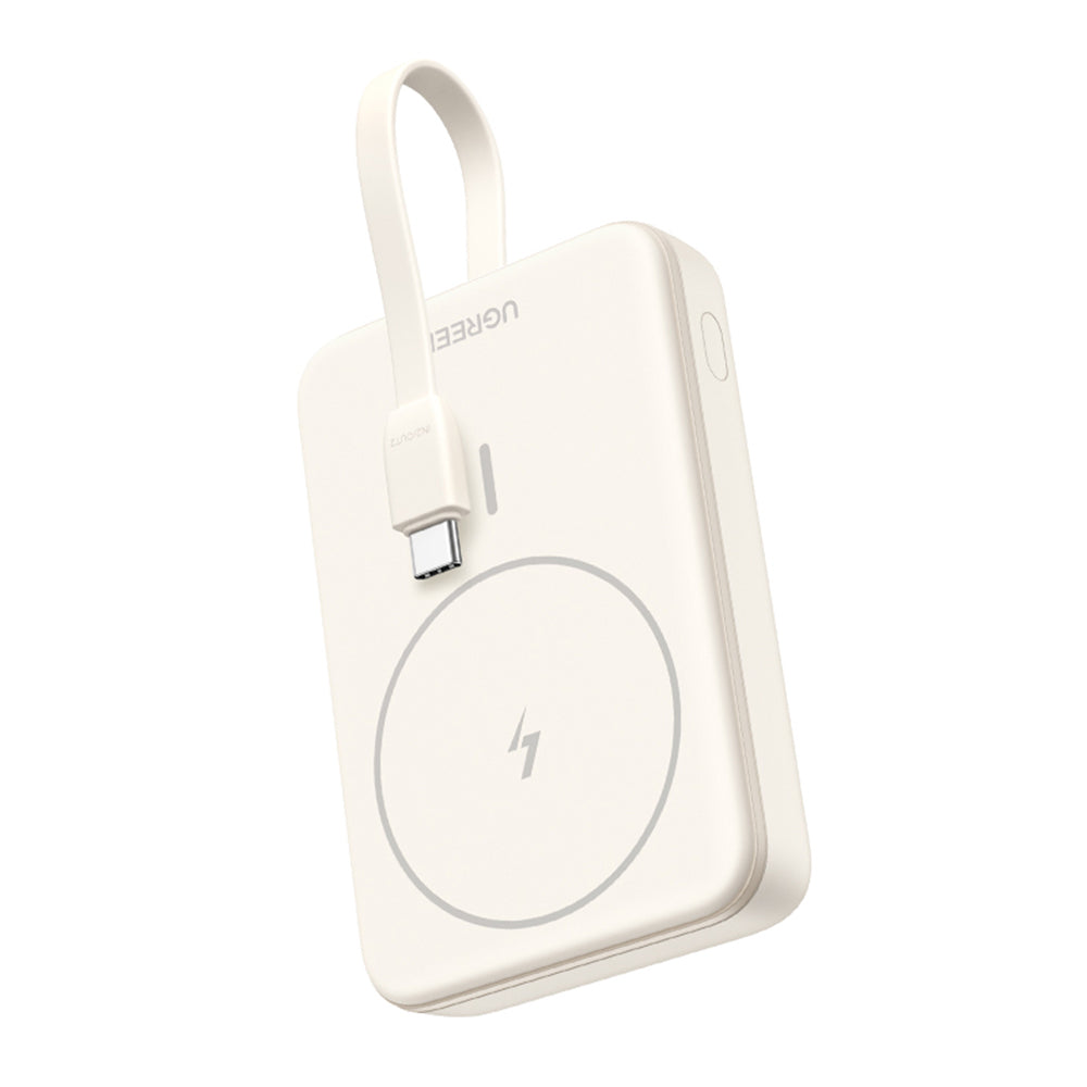 Externer Wireless-Akku UGREEN PB760, 10000mAh, 20W, PD + FQI, 1 x QI - 1 x USB-C, Beige