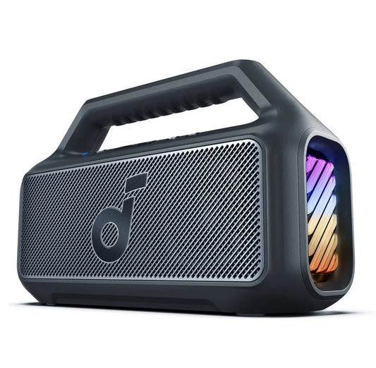 Tragbarer Bluetooth-Lautsprecher Anker SoundCore Boom 2, 80W, RGB, wasserdicht, schwarz A3138011