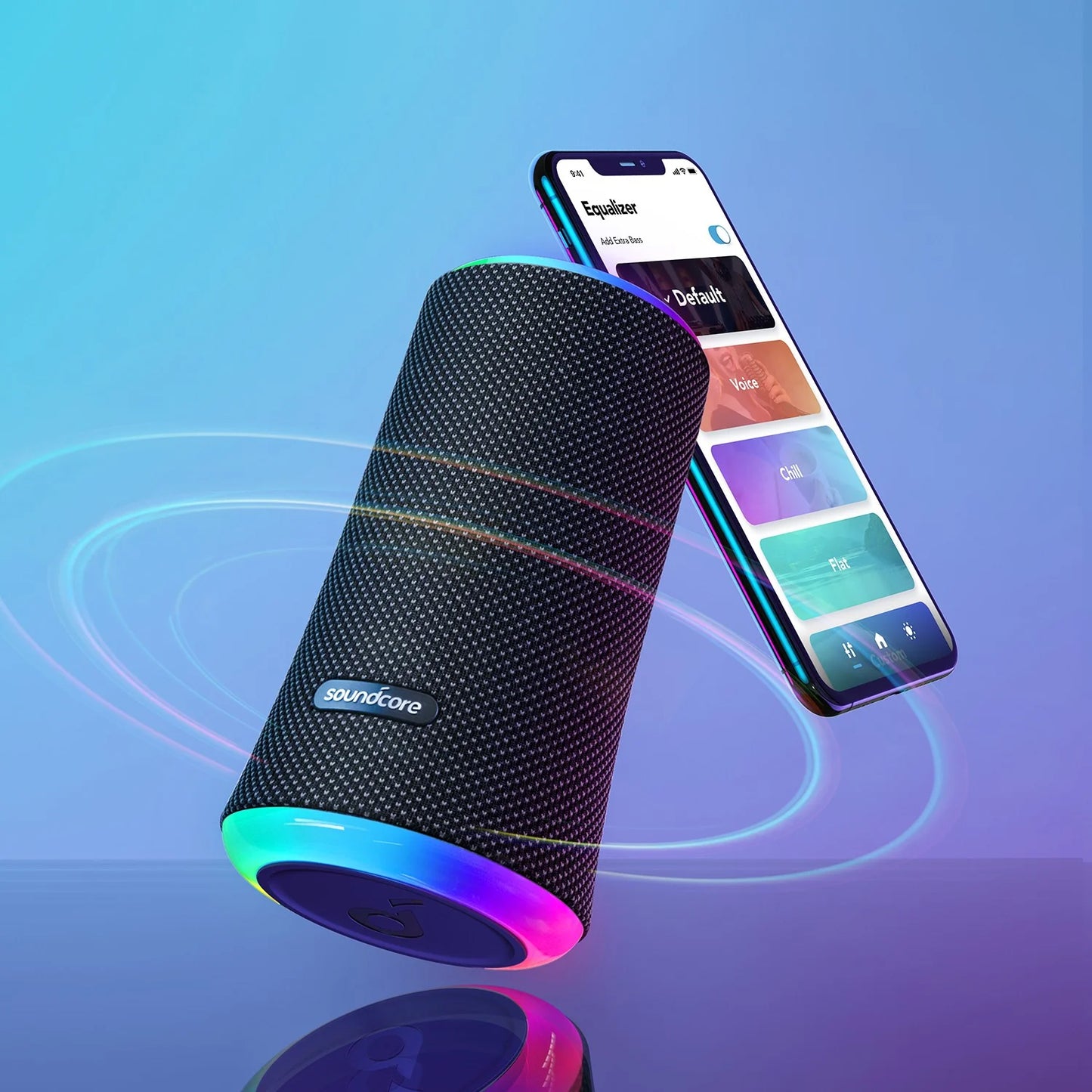 Bluetooth-Lautsprecher Anker SoundCore Flare 2, 20W, RGB, wasserdicht, Schwarz A3165G11