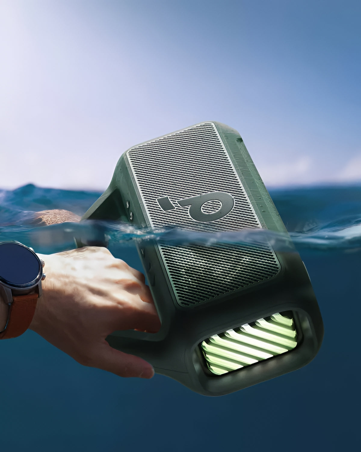 Tragbarer Bluetooth-Lautsprecher Anker SoundCore Boom 2 Neue Version, 80W, TWS, RGB, Wasserdicht, Grün A3138062