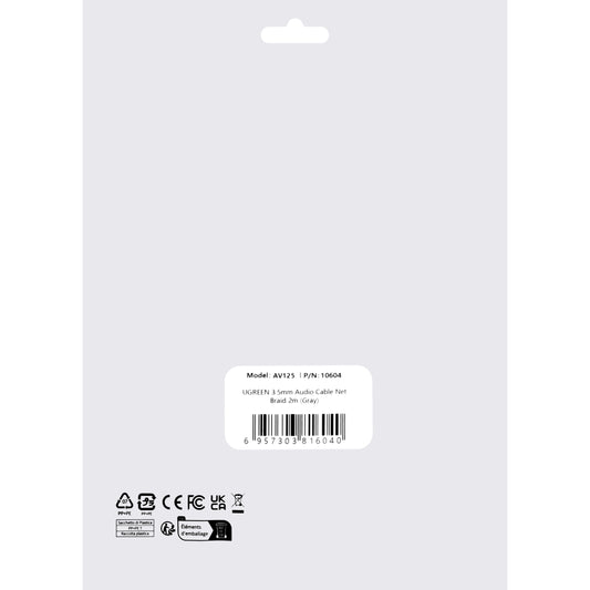 Audiokabel 3.5mm - 3.5mm UGREEN AV125, 2m, Grau