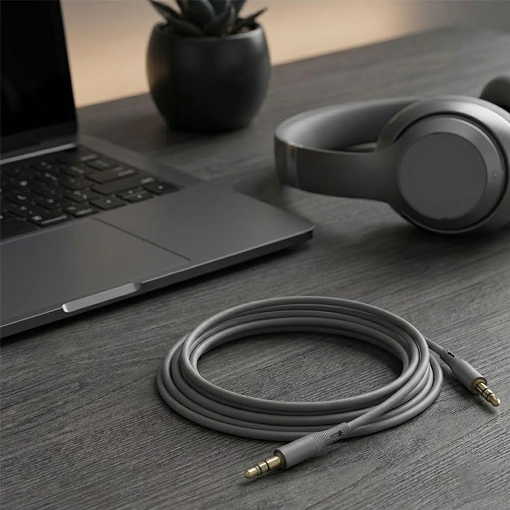 Audio Cable 3.5mm - 3.5mm Techsuit AC3 SoundFlex, 1m, Grey