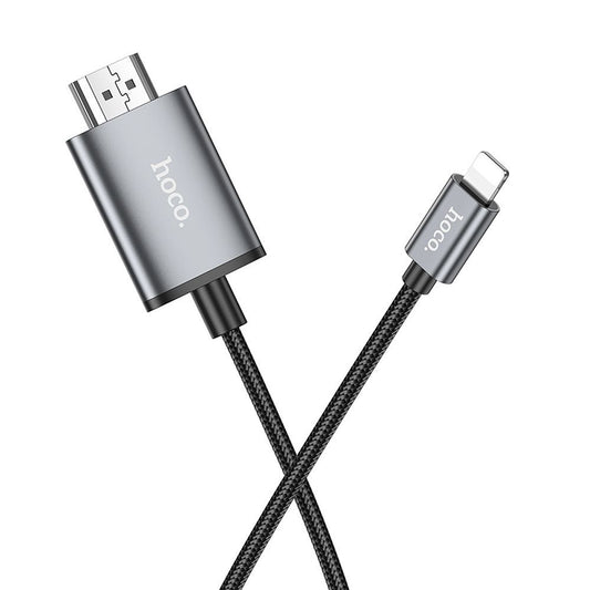 Audio- und Videokabel Lightning - HDMI HOCO UA27, 2m, Grau
