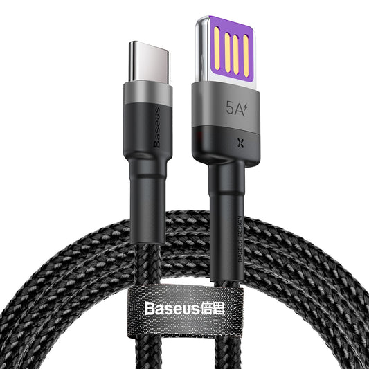 Daten- und Ladekabel USB-A - USB-C Baseus HW Quick Charging, 100W, 1m, Grau CATKLF-PG1 CATKLF-PG1