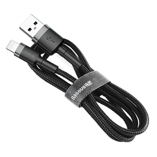 Daten- und Ladekabel USB-A - Lightning Baseus Cafule, 18W, 1m, Grau CALKLF-BG1