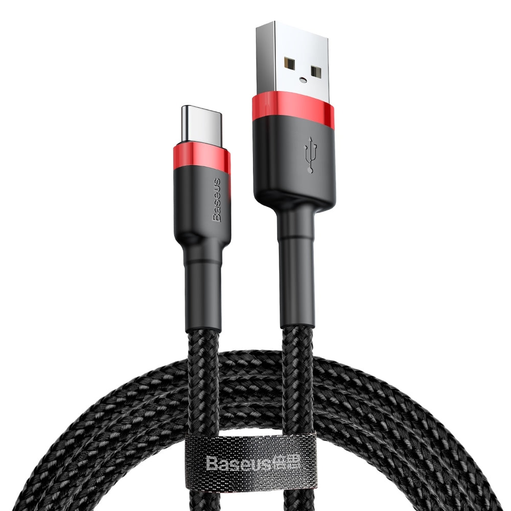 Baseus Cafule USB-A to USB-C Data and Charging Cable, 60W, 1m, Red CATKLF-B91