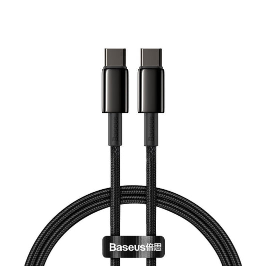 USB-C Daten- und Ladekabel - USB-C Baseus Tungsten Baseus Tungsten Gold, 100W, 1m, Schwarz CATWJ-01 CATWJ-01