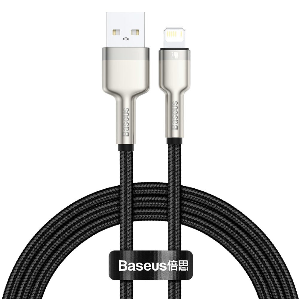 Daten- und Ladekabel USB-A - Lightning Baseus Cafule Metal Series, 18W, 1m, Schwarz CALJK-A01