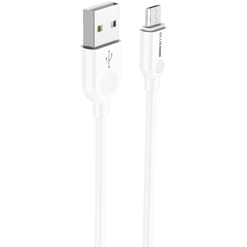 Daten- und Ladekabel USB-A - microUSB BLUE Power BM2BX14 LinkJet, 18W, 2m, Weiß