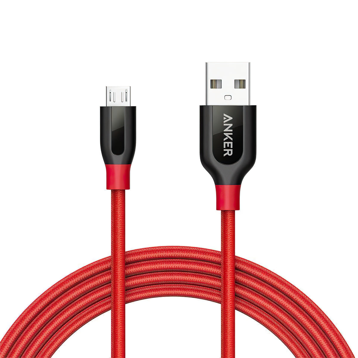 USB-A to microUSB Data and Charging Cable Anker PowerLine+, 18W, 1.8m, Red A8143091