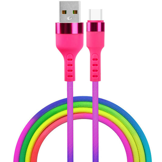 Daten- und Ladekabel USB-A - USB-C Setty, 18W, 1,2m, mehrfarbig KNA-C-1.22.113