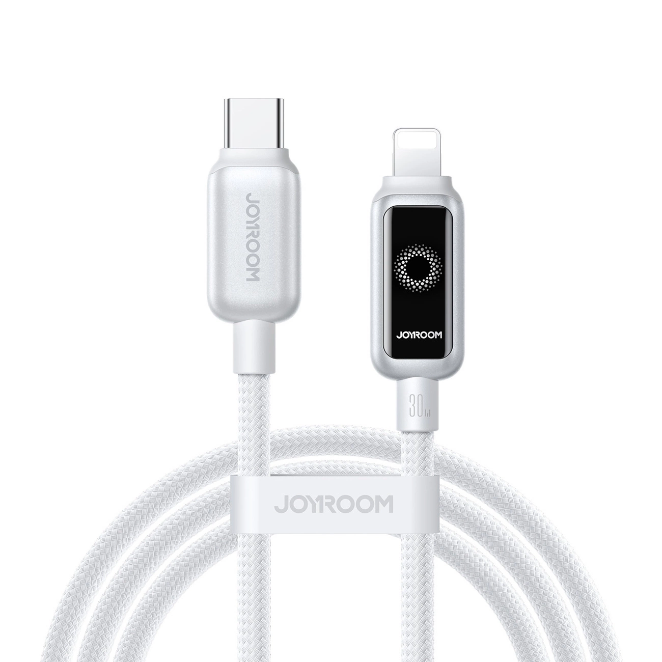 USB-C - Lightning Lade- und Datenkabel Joyroom S-A55 StarFlight Display, 30W, 1,2m, Weiß